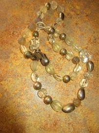 Pearl and quartz artisan necklace by Alice Kuo