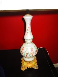 Antique satin Glass lamp