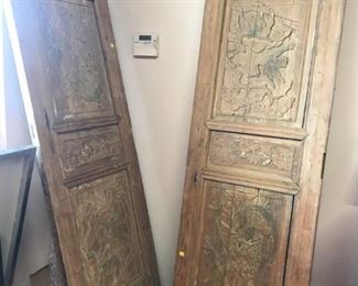 Pair of doors with carving