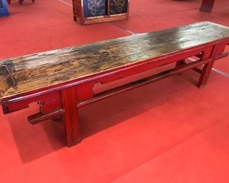 Solid long bench