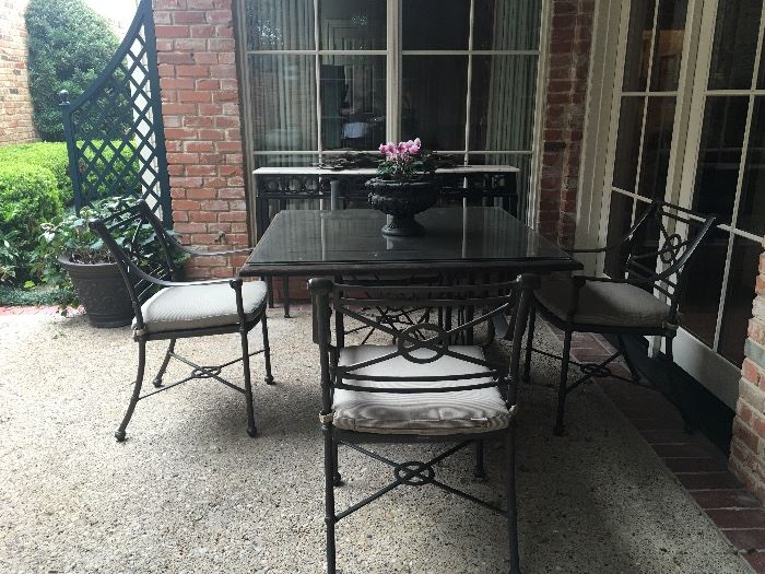 Custom Outdoor Dining Set with Four Chairs