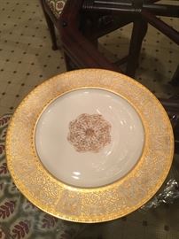 Heinrich & Co. Serb Gold Encrusted Plates with Medallion