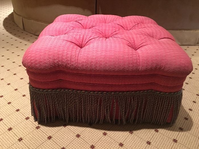 Tufted & Fringed Ottoman