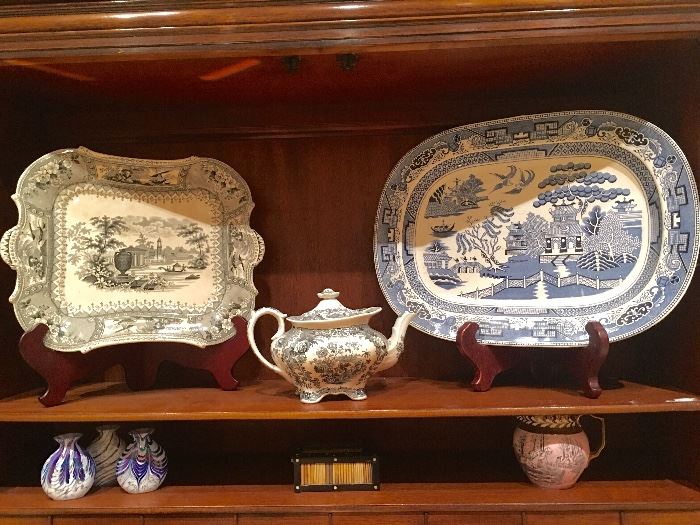 Transferware Platters & Teapots