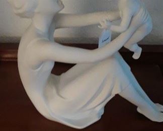 Lladro mother and child in bisque finish