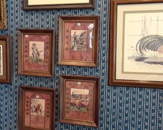 Coin collections and art featuring roosters