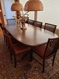 Dyrlund Denmark Dining or conference set plus 10 chairs and 2 leaves- Big family!