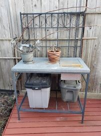 Potting table bench-metal