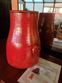 Certified antique Chinese rice carrier