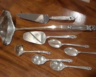 Royal Danish sterling serving pieces will be priced individually