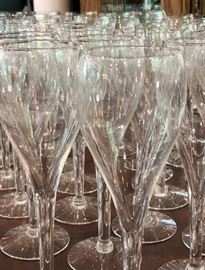 Tulip shaped champagne flutes  bring back memories of high style entertaining
