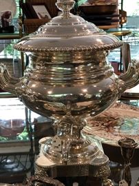 Silver plated coffee urn