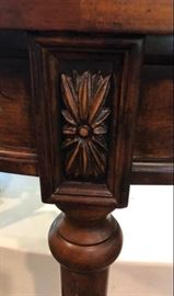 Louis XVI type carving on legs of table