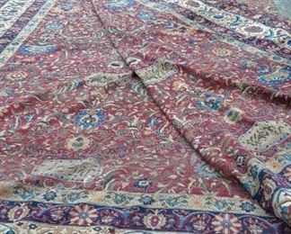 Palace size antique Persian rug is 18' x 36' signed