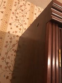 #10	display 2 bevel glass door 2 wood doors  laminate side  cabinets (2) @ 100 ea. w glass shelves 30x18x76	 $200.00 
