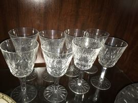 #23	Waterford 8 red wine glasses 	 $80.00 
