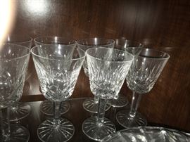 #25	Waterford 8 stem water/wine glasses 8	 $80.00 
