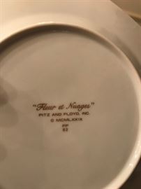 #29	Fitz and Floyd "Fleur Et Nuages " 6 (4 piece) place settings 	 $60.00 
