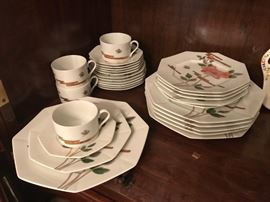 #29	Fitz and Floyd "Fleur Et Nuages " 6 (4 piece) place settings 	 $60.00 

