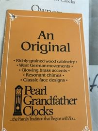 #34	Pearl grandfather clock model 455-6860 22x12x79	 $500.00 
