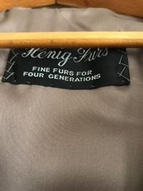 #49	Henig fine furs tan leather short jacket size large	 $60.00 
