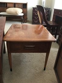 #52	(2) Lane mid century end table w drawer as   top  22x26x20 $75 ea.	 $150.00 
