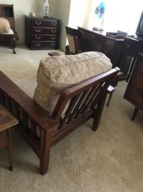 #53	Ethan Allen wood chair w cushion 34x33x30	 $100.00 
