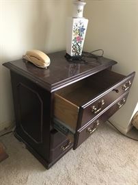 #57	cherry style 2 drawer file cabinet 32x21x29	 $100.00 
