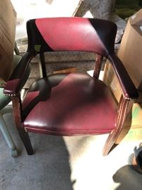 #87	burgundy arm chair with nail side	 $35.00 
