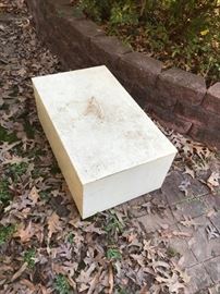 #101	white painted metal box w top 	 $30.00 

