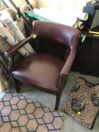 #87	burgundy arm chair with nail side	 $35.00 
