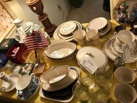 #15	Homer Lauhlin empress (2) plates, 2 desserts, 2 cups, 2 saucer 	 $20.00 
#16	Homer Laughlin veggie bowl w top 10 inches	 $15.00 
