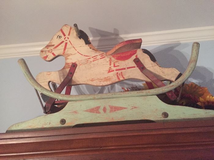 Antique primitive Rockinghorse would hand carved $165.00