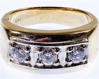 14k Gold and Diamond Ring