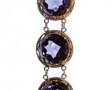 14k Rose Gold and Purple Sapphire Bracelet