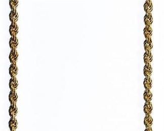 18k Gold Twisted Rope Necklace