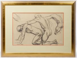 After John Singer Sargent American 1856 1925 Charcoal on Paper