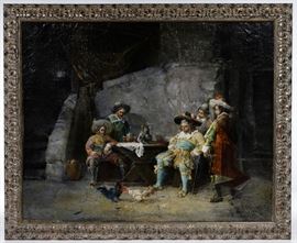 Attributed to Giorgio Baldero Italian 19th Century Oil on Canvas