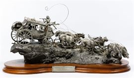 Michael Boyett American 1943 2015 Flat Out for Red River Station Statue