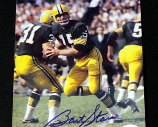 Bart Starr Green Bay Packers Authentic Autographed Photo With COA 8" x 10"