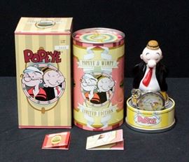 Fossil Popeye & Wimpy Limited Edition Pocket Watch Li 1599 In Case, Unused