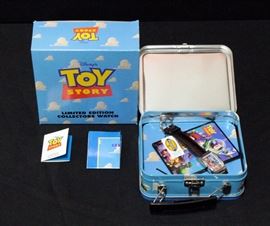 Fossil Toy Story Limited Edition Collectors Leather Watch Li-1443 # 6401 of 15000 In Lunch Box Style Case, Unused