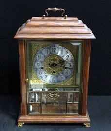 Ansonia Gold Medallion Clock Model 370 With Chimes And Beveled Glass
