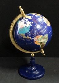 Gemstone Globe Of The World With Stand 17"H x 8.5" Dia.
