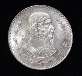 1964 Mexican Un Peso Silver