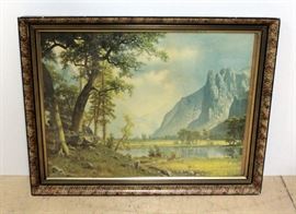 Albert Bierstadt Print of Yosemite Valley 2, Framed 33"W x 26"H
