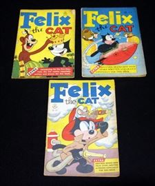 Four Color Felix The Cat #119 GD, #135 GD, #162 VG+, Golden Age