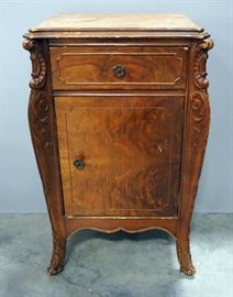 Decorative End Table With 1 Drawer And 1 Lower Compartment With Door 17.5"W x 28"H x 13"D