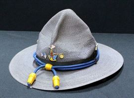Mesh Ranger/Mountie/Smokey The Bear Hat With Chin Strap