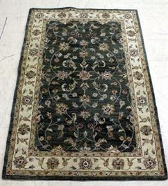 Kaleen Rug Design No DE8H-02 60"W x 92"L Green And Cream Floral Pattern